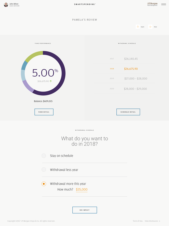 SmartSpending review survey screen